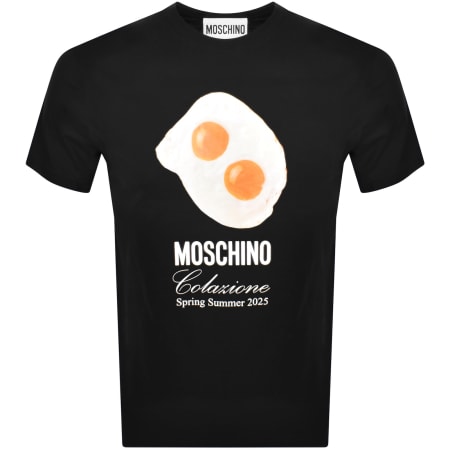 Product image for Moschino Eggs Print T Shirt Black