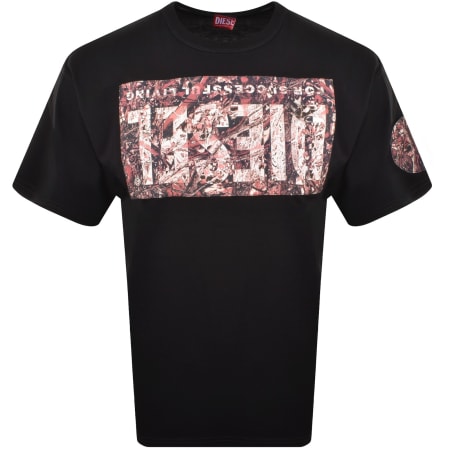 Product image for Diesel T Boxt R22 Regular Fit T Shirt Black