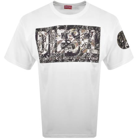 Product image for Diesel T Boxt R22 Regular Fit T Shirt White
