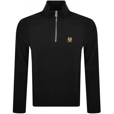 Product image for Belstaff Quarter Zip Sweatshirt Black
