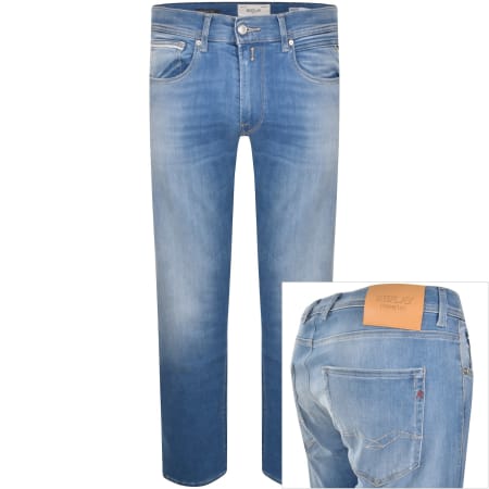 Product image for Replay Grover Straight Jeans Light Wash Blue