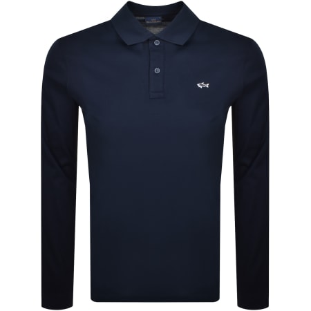 Product image for Paul And Shark Logo Polo T Shirt Navy