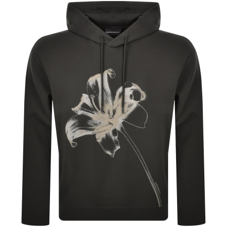 Product image for Emporio Armani Printed Hoodie Black