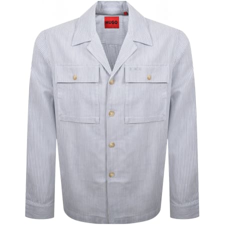 Product image for HUGO Egalo Overshirt Jacket Blue