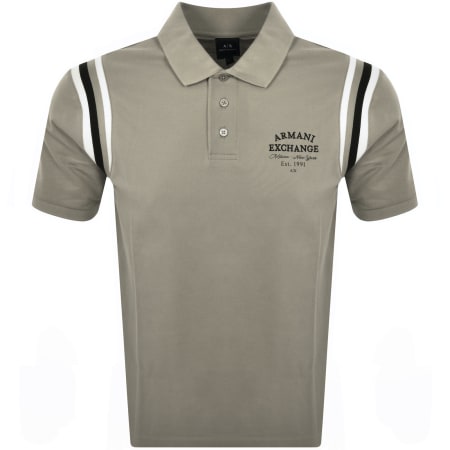 Product image for Armani Exchange Logo Polo T Shirt Ashley Beige