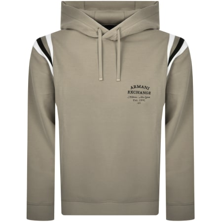 Product image for Armani Exchange Cotton Blend Hoodie Beige