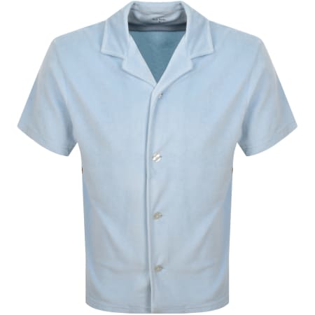 Product image for Paul Smith Towel Stripe Short Sleeved Shirt Blue