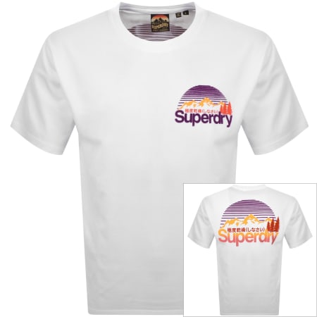 Product image for Superdry Logo Great Outdoors T Shirt White