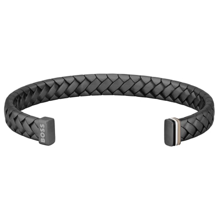 Product image for BOSS Herringbone Bracelet Cuff Black