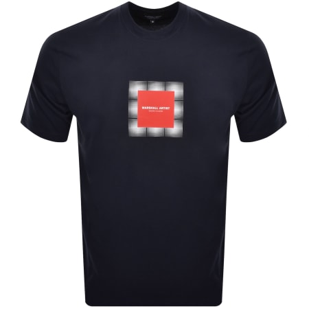 Product image for Marshall Artist Shadow Check T Shirt Navy