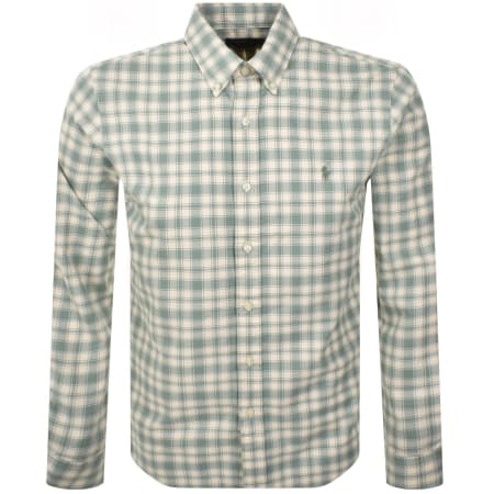 Product image for Ralph Lauren Check Long Sleeve Shirt Green