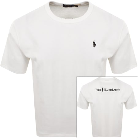 Product image for Ralph Lauren Logo Crew Neck T Shirt Off White