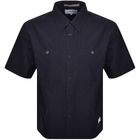 Product image for Norse Projects Ivan Tech Poplin Shirt Dark Navy