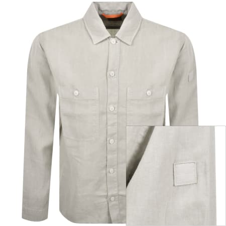 Product image for BOSS Locky 2 Linen Overshirt Beige