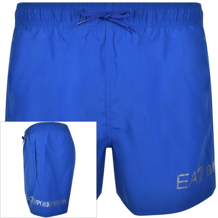 Product image for EA7 Emporio Armani Logo Swim Shorts Blue