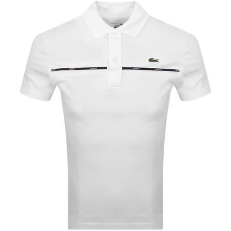Product image for Lacoste Piping Polo T Shirt White