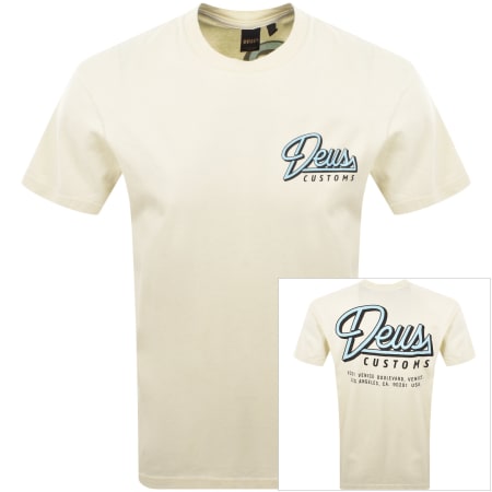 Product image for Deus Ex Machina Conduit Box Fit T Shirt Cream