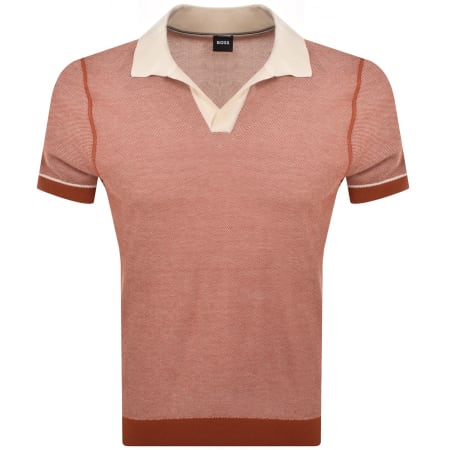 Product image for BOSS H Jianluca Knit Polo Orange