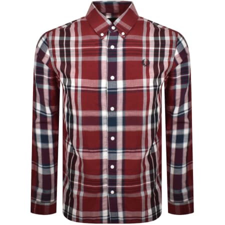 Product image for Fred Perry Madras Check Shirt Red