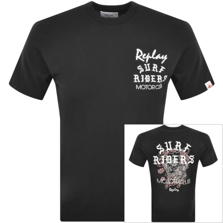 Product image for Replay Logo T Shirt Black
