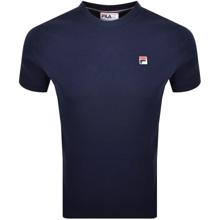 Product image for Fila Vintage Waffle Ringer T Shirt Navy