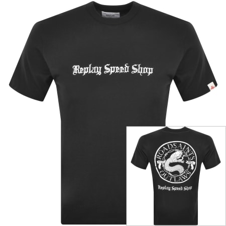 Product image for Replay Logo T Shirt Black