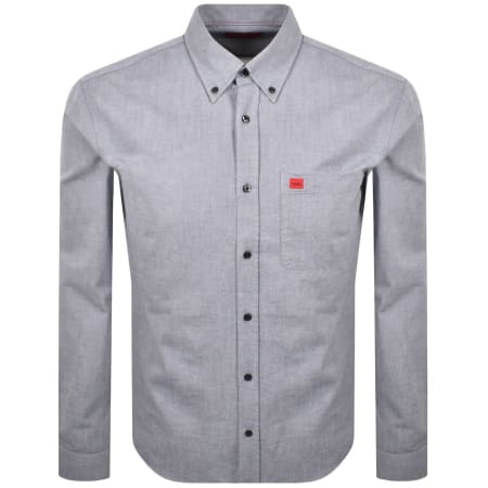 Product image for HUGO Long Sleeved Evito Shirt Navy