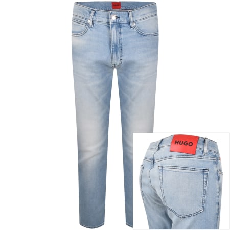 Product image for HUGO 708 Slim Fit Jeans Light Wash Blue