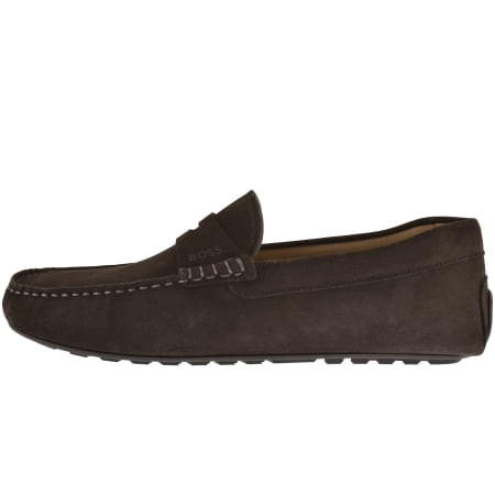 Product image for BOSS Noel Moccasin Shoes Dark Brown