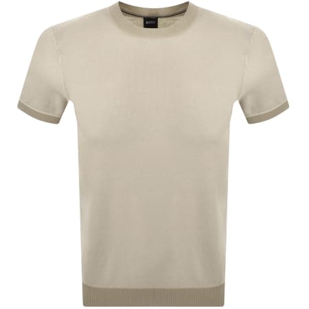 Product image for BOSS H Jianluca Knit T Shirt Beige