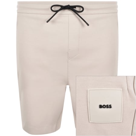 Product image for BOSS Headlo Rib Shorts Beige