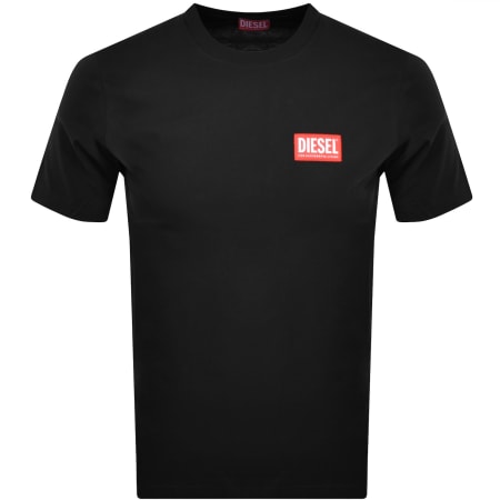 Product image for Diesel T Box Lab Logo T Shirt Black