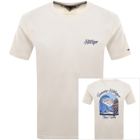 Product image for Tommy Hilfiger Logo Summer T Shirt Cream