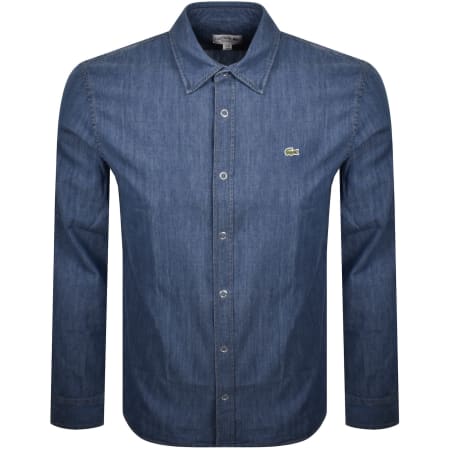 Product image for Lacoste Long Sleeved Woven Shirt Blue