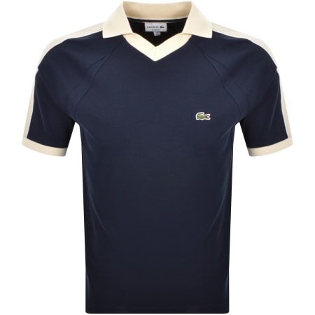 Product image for Lacoste Mesh Panel Polo T Shirt Navy