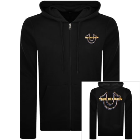 Product image for True Religion Multi Horseshoe Zip Hoodie Black