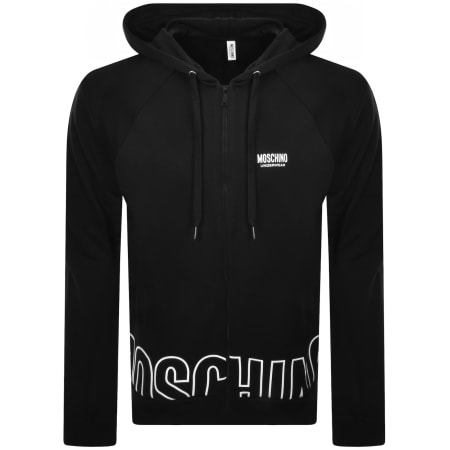 Product image for Moschino Bold Logo Full Zip Hoodie Black