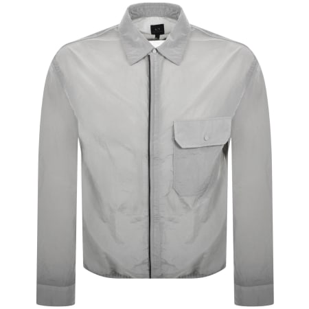 Product image for Armani Exchange Full Zip Overshirt Grey