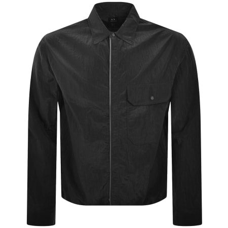 Product image for Armani Exchange Full Zip Overshirt Black