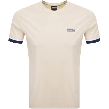 Product image for Barbour International Deep Cuff Evan T Shirt Cream