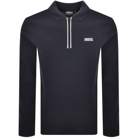 Product image for Barbour International Marshall Zip Polo Navy