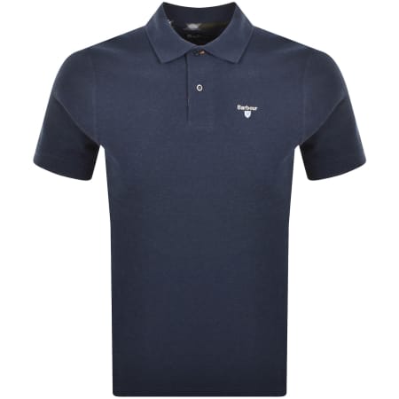 Product image for Barbour Tartan Pique Polo T Shirt Blue