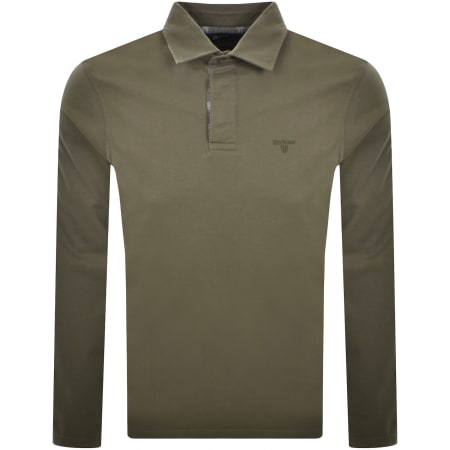 Product image for Barbour Margrove Long Sleeve Polo T Shirt Green