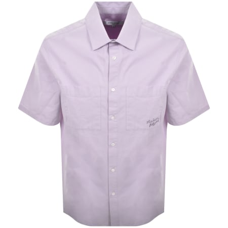 Product image for Maison Kitsune Relaxed Short Sleeve Shirt Lilac