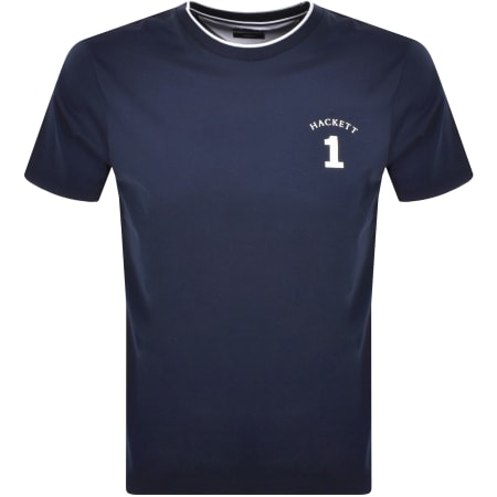 Product image for Hackett Heritage Number T Shirt Ink Blue