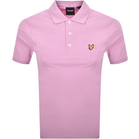Product image for Lyle And Scott Plain Polo T Shirt Pink
