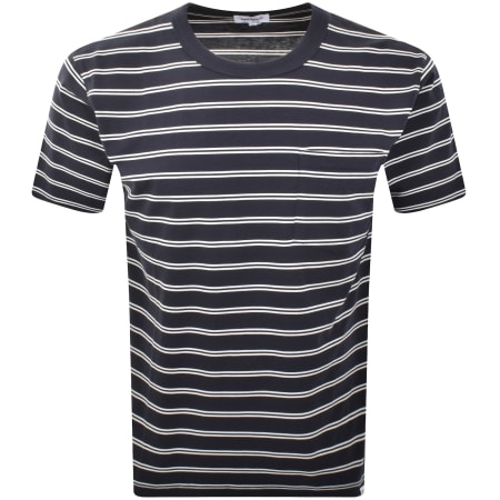 Product image for Norse Projects Holger Sailor Stripe T Shirt Navy
