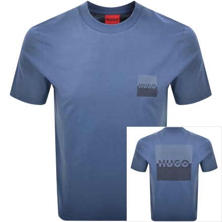 Product image for HUGO Dusplito T Shirt Medium Blue