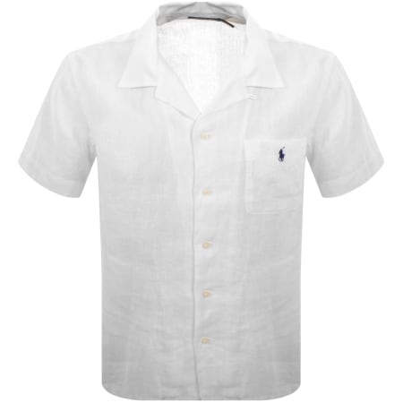 Product image for Ralph Lauren Linen Short Sleeve Shirt White