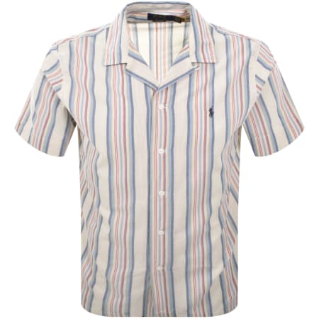 Product image for Ralph Lauren Striped Short Sleeve Shirt Cream